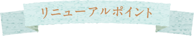 リニューアルポイント